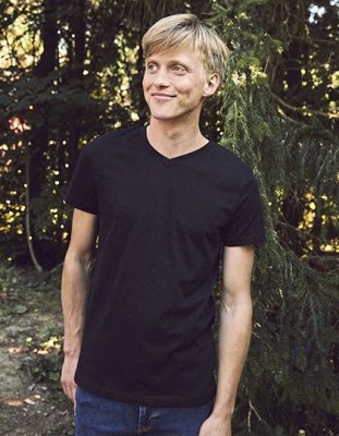 Heren T-shirt V Hals Neutral O61005